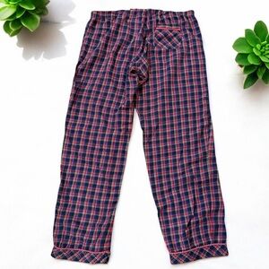 Y2K VICTORIA’S SECRET Pajama Pants Blue & Red Plaid Size Small FAST SHIP 3211